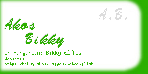 akos bikky business card